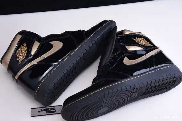 Reps LUCY 555088-032 AIR (2020) METALLIC GOLD RETRO 1 JORDAN BLACK HIGH 0607